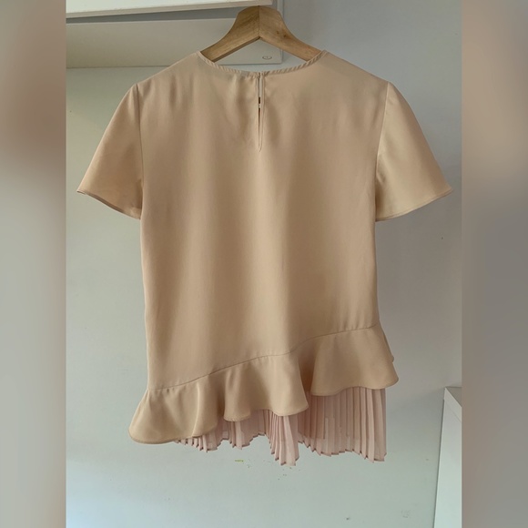 Zara Old Rose Round Neck Short Sleeves Blouse - Picture 3 of 8